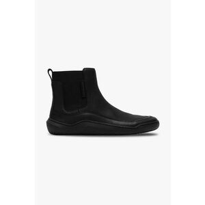 Vivobarefoot botine GOBI CHELSEA femei, culoarea negru, cu toc plat, 201432 imagine