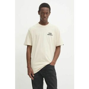 Vans tricou din bumbac barbati, culoarea bej, cu imprimeu, VN000KHV2N11 imagine