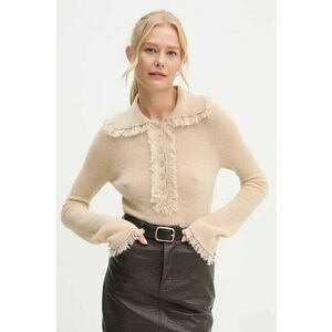 By Malene Birger pulover de lana DREELE femei, culoarea bej, light, Q72553002 imagine