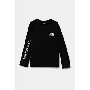 The North Face longsleeve copii NEVER STOP LS TEE culoarea negru, NF0A89HYJK31 imagine