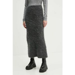 By Malene Birger fusta de lana ESTILLE culoarea gri, maxi, drept, Q72556002 imagine