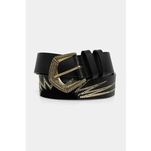 Pepe Jeans curea de piele LINDSAY BELT femei, culoarea negru, PL020855 imagine