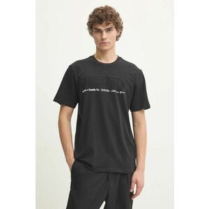 Superdry tricou din bumbac barbati, culoarea negru, cu imprimeu, M1012029A-02A imagine