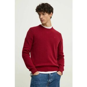 Hackett London pulover de lana barbati, culoarea bordo, HM703237 imagine