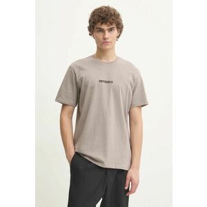 Superdry tricou din bumbac barbati, culoarea gri, cu imprimeu, M1012028A-1PC imagine