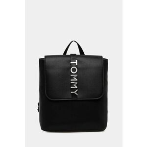 Tommy Jeans rucsac femei, culoarea negru, mic, cu imprimeu, AW0AW16506 imagine