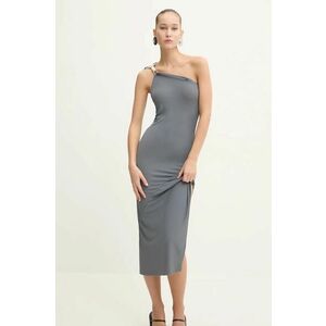 Rick Owens Lilies rochie culoarea gri, midi, mulata, LI02D5534CVI imagine