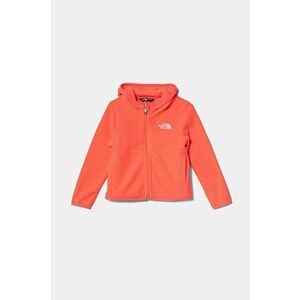 The North Face hanorac polar pentru copii GLACIER F/Z HOODIE culoarea roz, cu glugă, neted, NF0A8B18P2B1 imagine