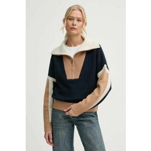 FROM FUTURE pulover de casmir culoarea albastru marin, cu turtleneck, WPM02264 imagine