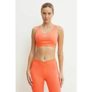 Reebok sutien sport Team culoarea portocaliu, neted, 100205711 imagine