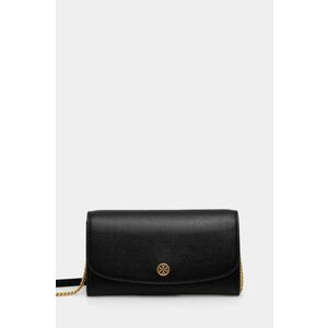 Tory Burch portofel de piele Robinson femei, culoarea negru, 137152.001 imagine