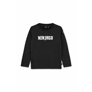 Lego longsleeve din bumbac pentru copii LWTANO 614 culoarea negru, cu imprimeu, 12011275 imagine