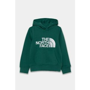 The North Face bluza copii DREW PEAK P/O HOODIE culoarea verde, cu glugă, cu imprimeu, NF0A89HHNL11 imagine