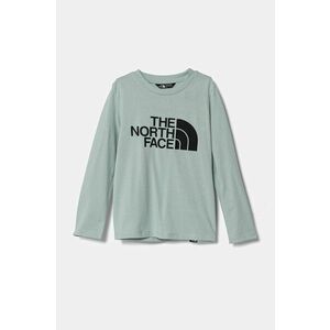 The North Face longsleeve copii EASL/S TEE culoarea turcoaz, NF0A89J21OC1 imagine