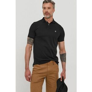 Marc O'Polo Tricou Polo bărbați, culoarea negru, material neted imagine