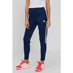 Adidas Performance Pantaloni GM4495 femei, culoarea albastru marin, cu imprimeu imagine