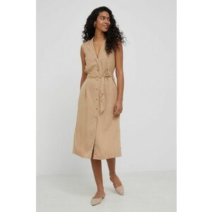 Pepe Jeans rochie Maggie culoarea bej, mini, drept imagine