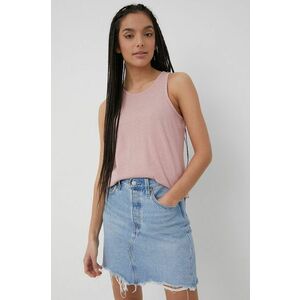 Superdry top din bumbac culoarea roz imagine