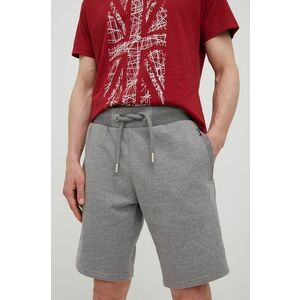 Superdry pantaloni scurti barbati, culoarea gri, melanj imagine