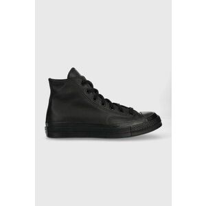 Converse teniși de piele Chuck 70 Tonal Leather culoarea negru A00732C-BLACK imagine