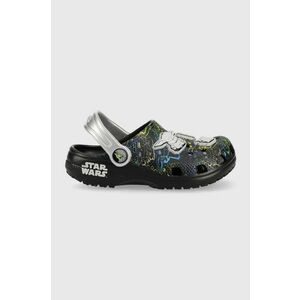 Crocs slapi copii culoarea negru imagine