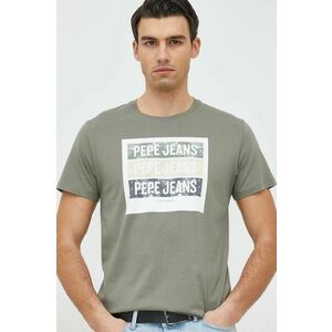 Pepe Jeans tricou din bumbac Acee culoarea verde, cu imprimeu imagine