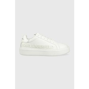 Karl Lagerfeld sneakers din piele MAXI KUP culoarea alb KL62210 imagine