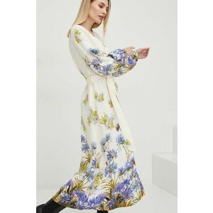 Answear Lab rochie culoarea bej, maxi, drept imagine