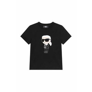 Karl Lagerfeld tricou de bumbac pentru copii culoarea negru, cu imprimeu imagine