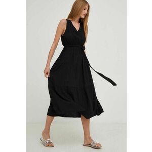 Answear Lab rochie culoarea negru, midi, evazati imagine