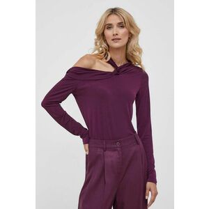 Sisley bluza femei, culoarea violet, neted imagine