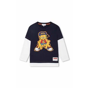 Marc Jacobs longsleeve din bumbac pentru copii x Garfield culoarea albastru marin, cu imprimeu imagine