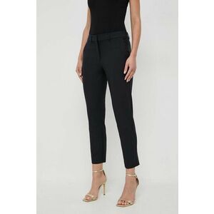 Marella pantaloni femei, culoarea albastru marin, mulata, medium waist imagine