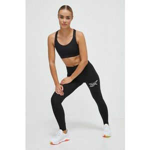 Reebok colanti femei, culoarea negru, cu imprimeu imagine