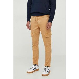 Pepe Jeans pantaloni Jared barbati, culoarea maro, cu fason cargo imagine