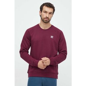 adidas Originals bluza barbati, culoarea bordo, neted imagine