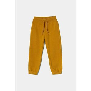 United Colors of Benetton pantaloni de trening pentru copii culoarea galben, neted, 3EB5CF05L imagine