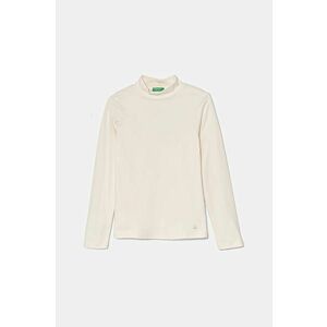 United Colors of Benetton longsleeve din bumbac pentru copii culoarea bej, 3AOUC201O imagine