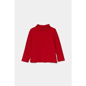 United Colors of Benetton longsleeve din bumbac pentru copii culoarea rosu, cu guler, 3AOUG2008 imagine