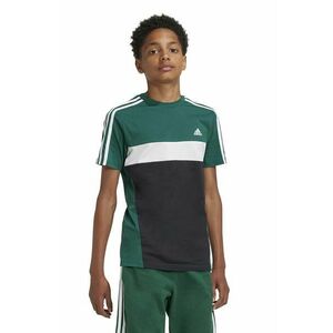 adidas tricou de bumbac pentru copii J 3S TIB T culoarea verde, cu imprimeu, IW3494 imagine