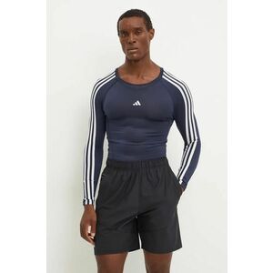 adidas Performance mânecă lungă de antrenament Techfit culoarea albastru marin, cu imprimeu, IW0657 imagine