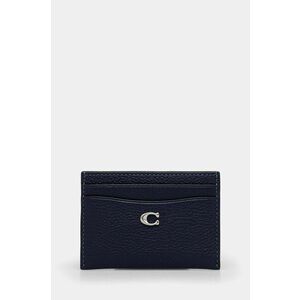 Coach carcasa din piele Essential Card Case culoarea albastru marin imagine