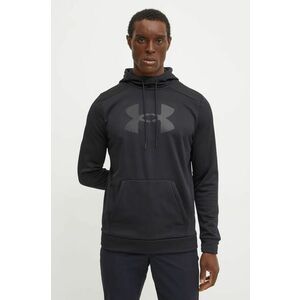 Under Armour hanorac de antrenament culoarea negru, cu glugă, cu imprimeu imagine