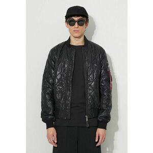 Alpha Industries geacă bomber MA-1 DQ bărbați, culoarea negru, de tranziție 106112.03-black imagine