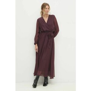 Answear Lab rochie culoarea bordo, maxi, evazati imagine