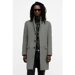 AllSaints palton din lana HAL COAT culoarea gri, de tranzitie, M005OZ imagine