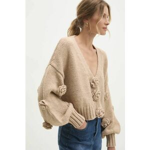 Answear Lab cardigan femei, culoarea bej imagine