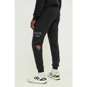 Rossignol pantaloni de trening din bumbac HERO culoarea negru, cu imprimeu, RLNMP09 imagine