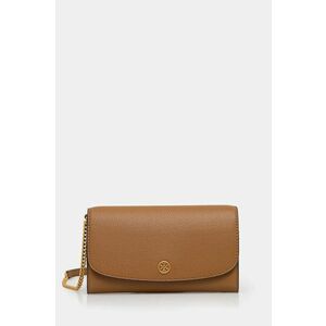 Tory Burch portofel de piele Robinson femei, culoarea maro, 146367.202 imagine