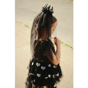 Konges Sløjd rochie fete HALLOWEEN GLITTER DRESS culoarea negru, mini, evazati, KS102179 imagine